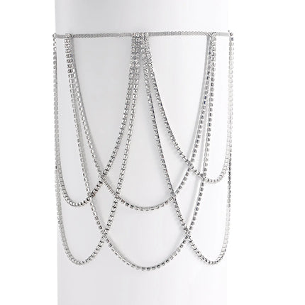Bohemian Elastic Band Leg Thigh Chain Women Beach Sexy Long Tassel Harness Multilaye Adjustable Body Jewelry Summer Holiday Gift