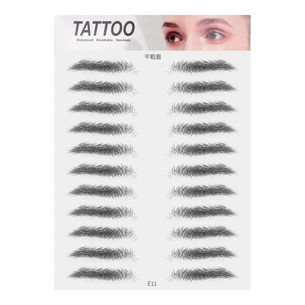 Nutural Eyebrow Tattoo Stickers Eyebrow Water Transfers Stickers Hair-Like Waterproof Easy To Wear Brow Enhancer Sticker Makeup