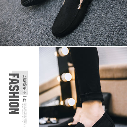 Men Casual Shoes Canvas Slip On Fashion Loafers for Male Luxury Dress Driving Shoes Formal Wedding Party Flats Plus Size