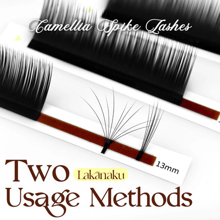 UJ LJ Pre-Bundled Spike Lashes Camellia Eyelashes Automatic Flowering Eyeash Extensions Blooming Lash LB UB Lash Tray All Size
