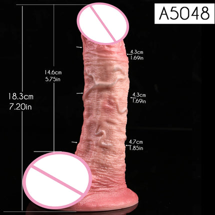 SXXY Soft Double Layer Dildo With Handle Silicone Skin Touch Handle Butt Plug Long Male Female Masturbator Sex Toys Sexshop