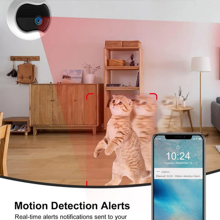 XIAOVV Indoor WiFi Surveillance Camera 2K Pet and Baby Camera with Motion Tracking 360° WiFi IP Home Cameras Night Vision