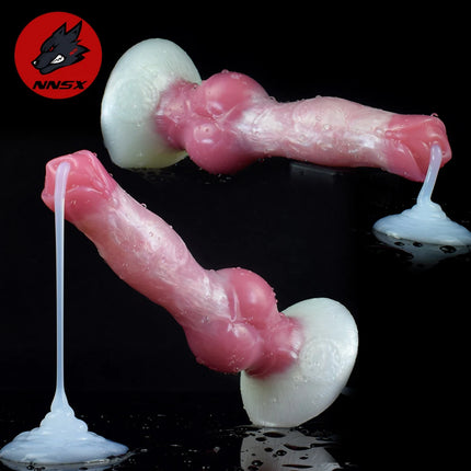 NNSX Ejaculation Dildo with Strong Suction Cup Wolf/Dog Anal Plug Silicone Adult Sex Toy Anal Dilator G-spot Massage Masturbation