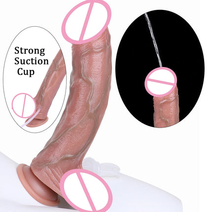 SXXY Skin-Like Realistic Squirting Dildo Silicone Water Spray Anal Plug G-spot Stimulation  Adult Pleasure Toys for Men Women