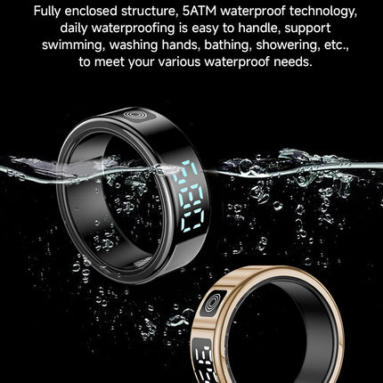 2026 New Smart Ring Display Screen Gestures Brush Video 5ATM Waterproof  Remote Camera Blood Pressure Monitoring For Men Women