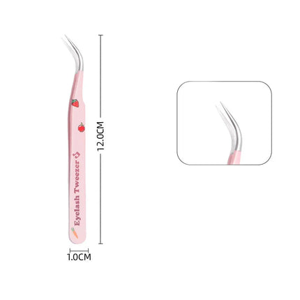 6 Types False Eyelash Tweezers Stainless Steel Anti-static Pincet Curved Strip 3D Lashes Extension Tweezer Makeup Tools