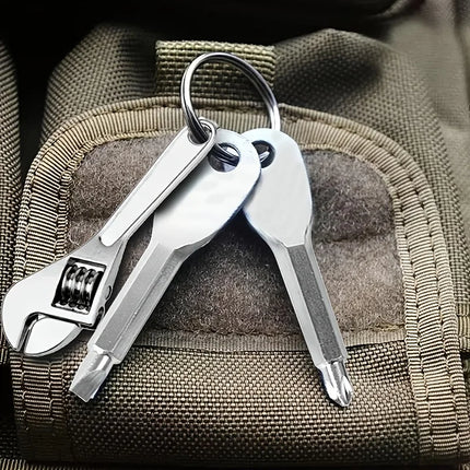 3-piece mini portable screwdriver set, multifunctional mini wrench keychain - suitable for bicycle and motorcycle repair tools