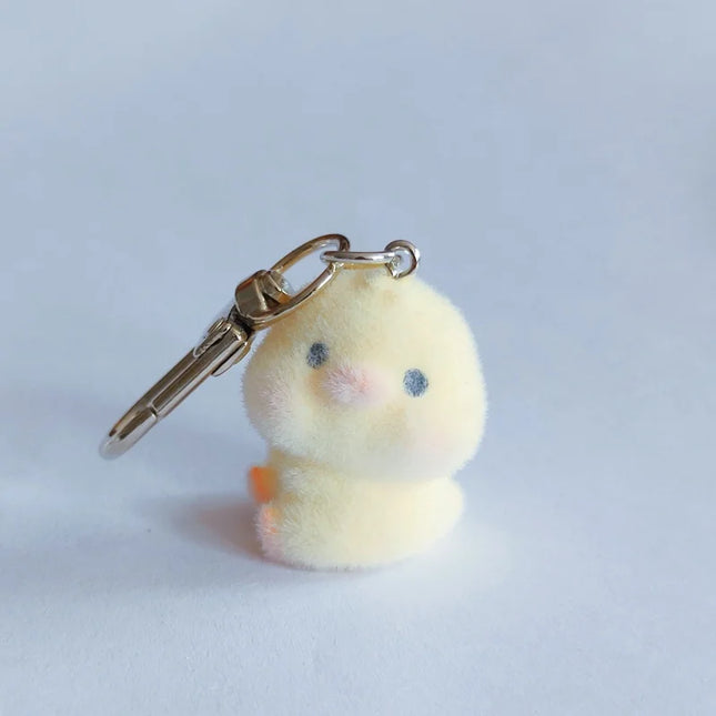 Fluffy Cute White Sheep Keychains Resin Mini 3D Animal Key Ring Holder Bag Charms Car Pendants Gift