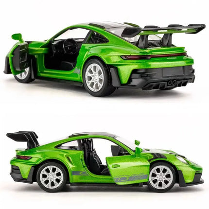 1/36 Porsche 911 GT3 RS Toy Car Model For Children RMZ CiTY Miniature Racing Free Wheels Pull Back Diecast Metal Collection Gift
