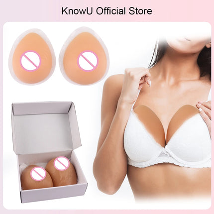 KnowU-Silicone Breast Shape A/B/C/D/E/G Cup Huge Fake Breast Cross Dressing Beginner Transgender Queen Breast Shaking