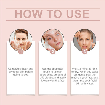 Korean Collagen Overnight Wrapping Peel Off Facial Mask, Collagen Night Wrapping Mask Deeply Hydrates Night Care Mask Cream 75ml