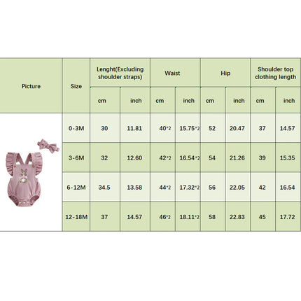 Infant Baby Girls Easter Romper Cute Fashionable Bunny Embroidery Flutter Sleeve Jumpsuit
