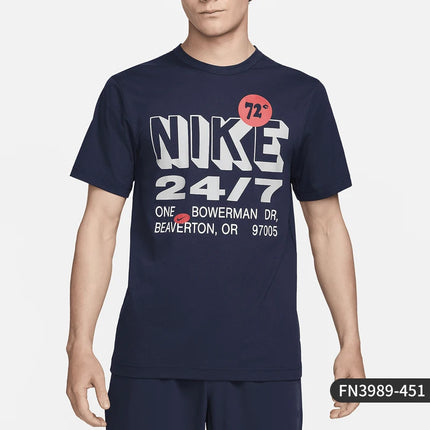 Nike Official 2024 New Men's Sport Sun Protection Round Neck Short Sleeve T-Shirt FN3989-451