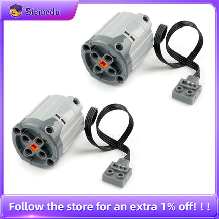 2PCS XL Motor Power Functions MOC Technology PF Blocks Speed Motor Compatible with Legoeds 8882