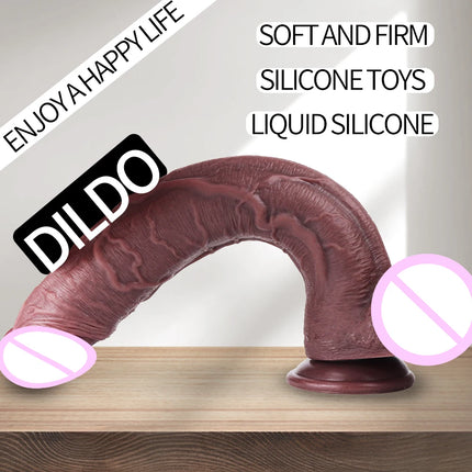7/8/12in Realistic Dildo, g-spot Silicone Dildos with Strong Suction Cup, Small Dildo for Anal vingina,Sex Toy for Women and Men