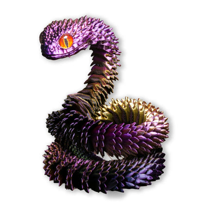 60CM 3D Printed Snake Rotatable Joints Snake Figurines Creative Home Office Desktop Crafts Ornament 2025 New Year Crafts Gift