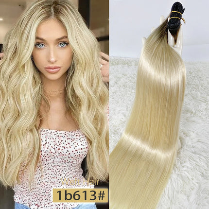 Double Weft Russian Remy Real Human Hair Weave Weft Extensions Full Head 100g Machine Weft 100% Thick Bundle Ombre BrazilianHair