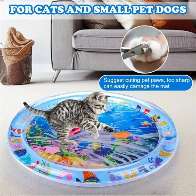 Sensory Water Mat, Thickened Sensory Play Water Mat, Sensory Cat Mat, Pet Supplies, Cleaning Cooling Mat, Summer Cat Pet Accessories