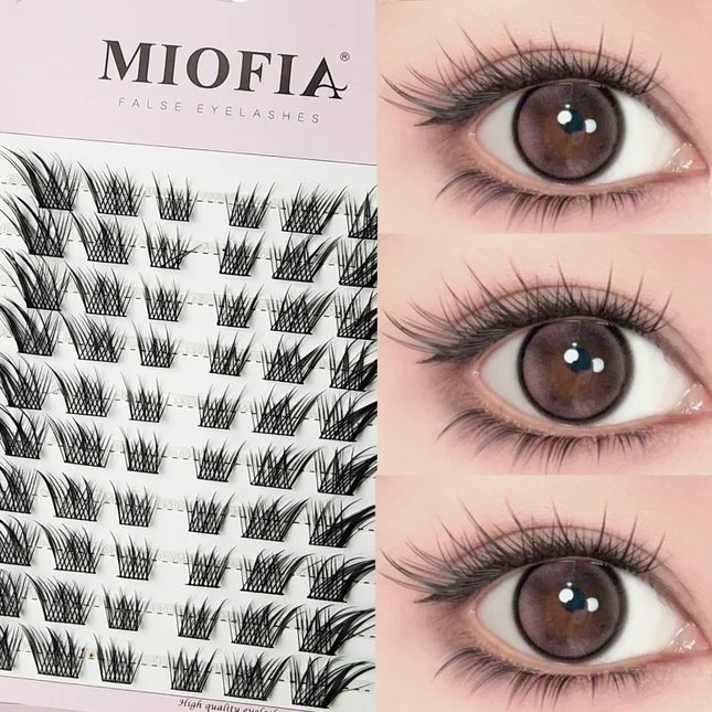 120 bundles Mink False Eyelash Natural Fishtail Lash 3D Russian Individual Eyelash Extension Cluster Makeup Tool Wholesale