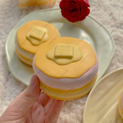 Mousse Cake Squishy Toy Slow Rising Brown Sugar Mousse Square Cake Slow Rebound Squeeze Toy Anti Stress Release Hand Relax Gift