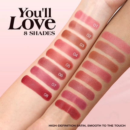 O.TWO.O Lipstick Lip Tint Moisturizing Nourishing Glow Lightweight Smooth Non-Sticky Refreshing Red High-shine Lipstick Makeup