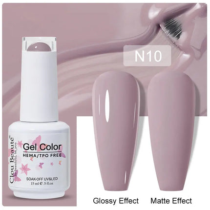 Clou Beaute 15ml Nail Gel Polish Vernis Semi Permanent UV LED Lamp Lakiery Hybrydowe Hema Free Red Nail Art Gel Lacquer Gel