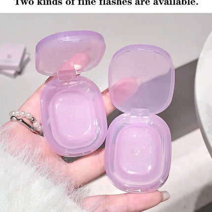 Jelly Fine Flash Blush Moisturizing Lip Cheek Dye Lip Gloss Long-lasting Brightening Natural Temperature Change Shimmer Blusher