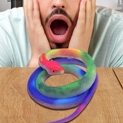 70cm Fake Snake Decoration Prank Toys Realistic Rubber Snakes Keep Birds Away Toys That Look Real Halloween Party Favors