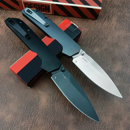 2038 Iridium KVT Outdoor Hunting EDC Tool Folding Pocket Knife D2 Blade Aluminum Handles tools With Pocketclip Fast Shipping