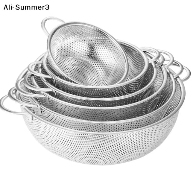 【Summer3】1Pc 2026 New Kitchen Tool Stainless Steel Kitchen Mesh Sifter Colander Strainer Sieve Baskets