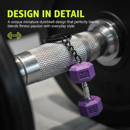 Fashion 3D PVC Dumbbell Keychain Mini Barbell Keyring Sports Gym Gift For Fitness Enthusiasts