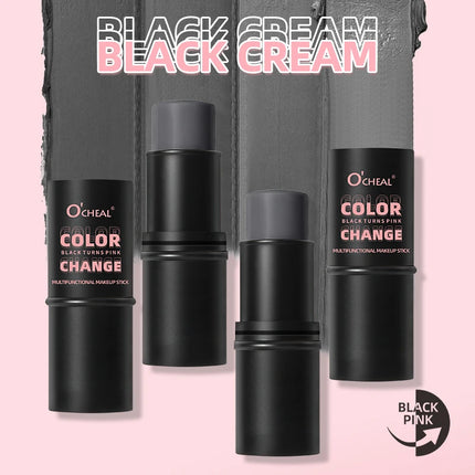 Color-Changing Blush Stick Blusher Cream 3-in-1 Pink Color with Long-Lasting Makeup Easy Application