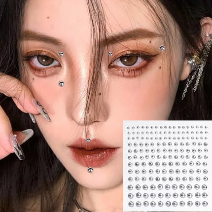 Self Adhesive Fake Lip Eyebrow Stickers Non Piercing Nose Ring Stickers Belly Button Nails  Reusable Body Earring Studs Stickers
