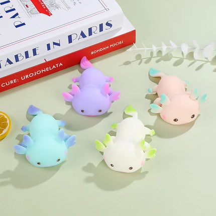 Axolotl Maltose Squishy Toy Axolotl Squeeze Soft Squishy Stretchable Colorful Creative Viral Stress Relief Tool Anxiety Relief