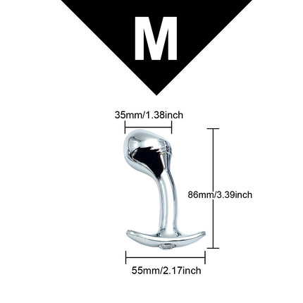 1pcs, Metal dildo anal plug, gem base butt plug, outdoor wear anchor close-fitting design, male and female masturbators, adult s