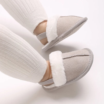 Newborn to 18 Months Children's Woolen Cotton Slippers Soft Soled Warm Baby Casual Shoes Cozy Footwear for Infants