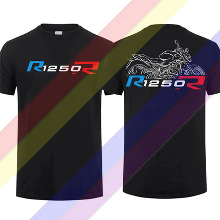 R1250R Motorcycle T-shirt 100% Cotton Round Neck Printed T-shirt S-3XL