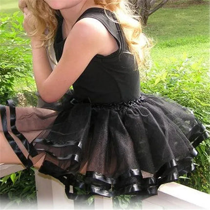 Baby Girl Tutu Skirt Cute Kids Princess Tulle Skirts Summer Children Party Ribbon Skirt Girls Dance Pettiskirt