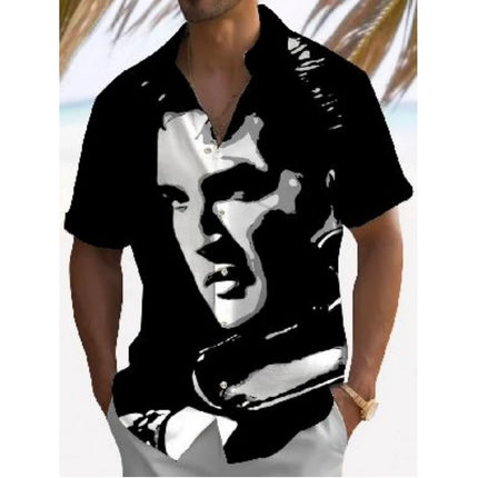 2024 Loose Breathable Hawaiian Shirt Men Clothing Top Character Men's Shirt Summer Casual Fashion Short Sleeved Shirt For Men