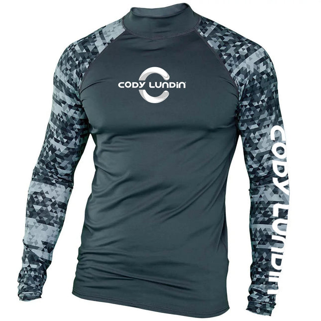 Surfing Swimming Diving T-Shirts Tight Long Sleeve Rash Guard Swimwear Men's UV Protection Surf Clothing Beach Floatsuit Tops