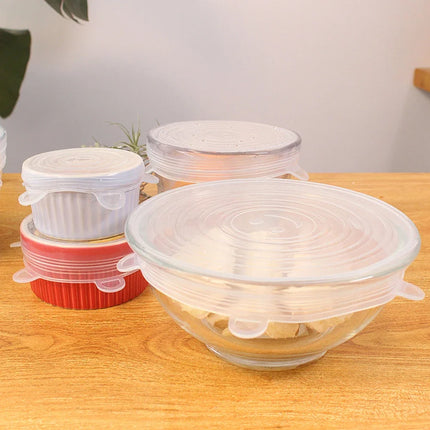 1-5Pcs Stretch Silicone Lids Heat Resistant Reusable Food Wrap Bowl Pot Pan Cover Universal Cookware Lid Kitchen Refrigerator