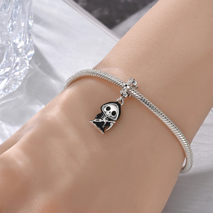 Hot Sale 925 Sterling Silver Cute Panda Beads & Penguin Dangle Charm Fit Snake Bracelet Boutique Necklace Black Pendant Gift