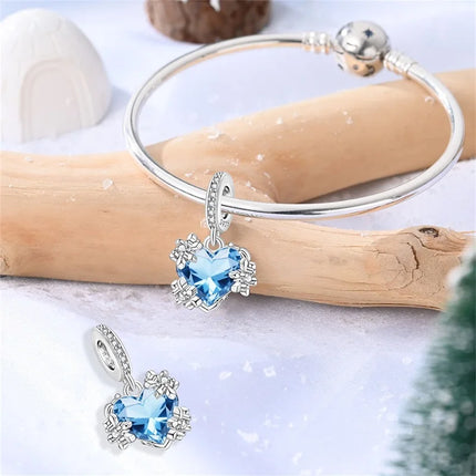 Original 925 Sterling Silver Charms Beads Cute Mushroom Unicorn Love Wings Pearl Charm for Bracelet Pendant Woman Girl Jewelry