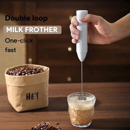 Handheld Milk Frother, Electric Mini Mixer, Portable Blender, 3-Speed Adjustable USB Rechargeable Milk Mixer, Food Mixer