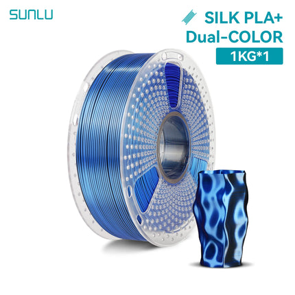 SUNLU 1KG SILK /Dual / Triple Color/Rainbow 3D Printer Filament 1.75mm 1000g Spool (2.2lbs) Neatly Filament Fit Most FDM Printer