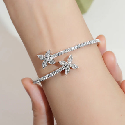 Messi Jewelry 18K Real Gold Bracelets Round Lab Grown Diamond Bracelet For Woman Girls In Stock MSB-655