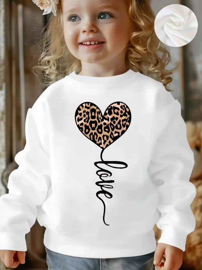 A Single-Piece Cartoon Round-Neck Hoodie For Girls Is Suitable For Children's Outdoor Trips