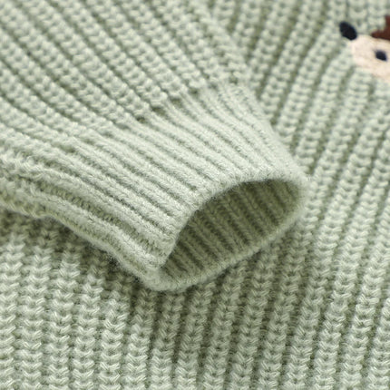 Newborn Baby Sweaters Pullovers Autumn Winter Hedgehog Knitted Infant Boy Girl Crew Neck Long Sleeve Jumpers Tops Children Coats