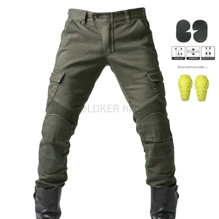 2025 Motorcycle Jeans Cargo Pants with Knee Guards for Street Bike Fashion Pants Men's Clothingcargo Y2k Camo Pants for Men