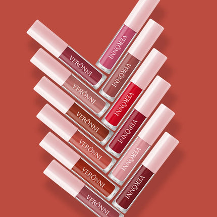 12 Color Non-stick cup Velvet Satin Gloss Lip glaze Mist Liquid matte lipstick Waterproof long-lasting color liquid